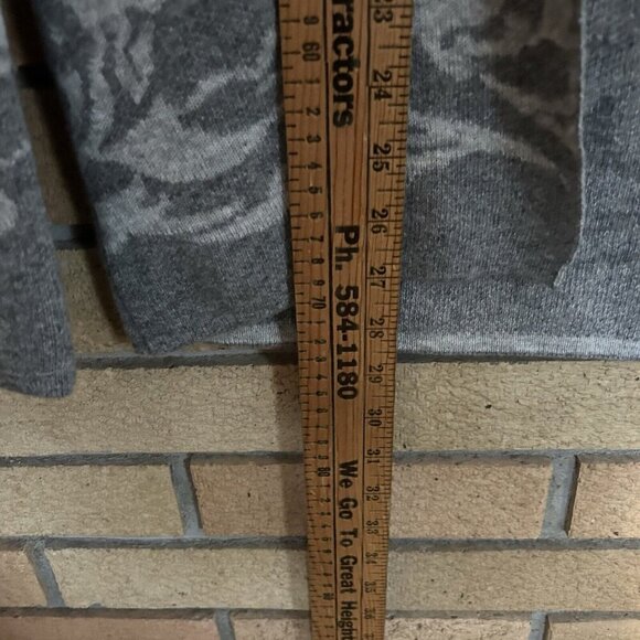 Benedetta B. Womens Open Front Cardigan Sweater Gray Print Size S Made in Italy - Picture 6 of 6